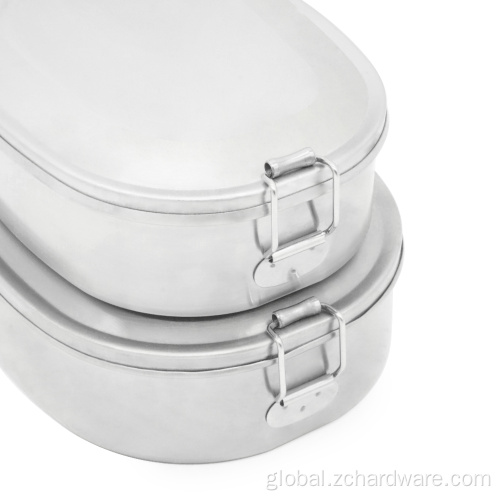 China Oval Adult And Kids Stainless Steel Bento Box Factory